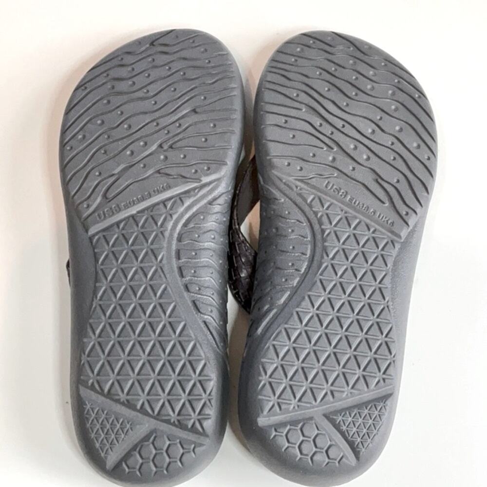 Kuailu Yoga Flip Flops Gray & Purple Arch Support Thong Sandals Size 8 NWOT - Picture 6 of 6
